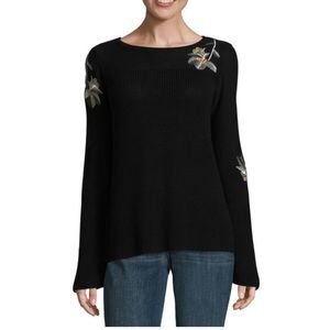 NWT St John’s Bay L/S Pullover Embroidered Sweater